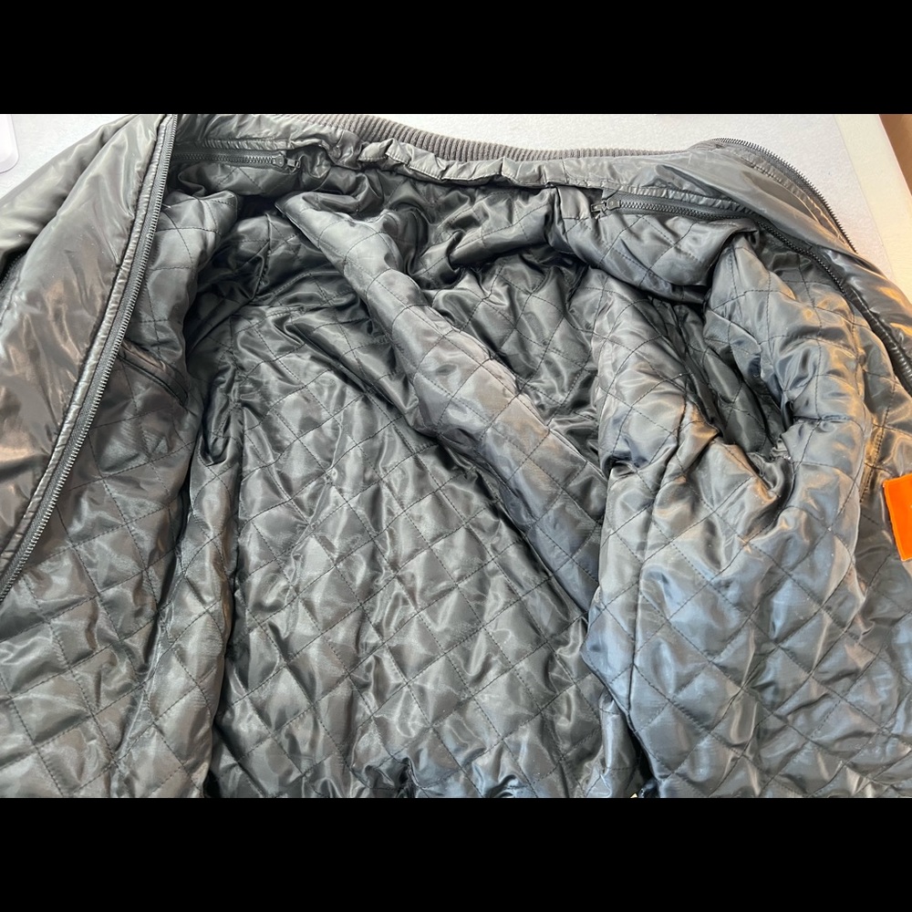 Tallia Mens Size L Black Jacket Coat w/ Zipper 5 Snap & Detachable Collar - Picture 12 of 14